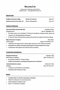 Concise and Versatile One-Page Word Resume Template