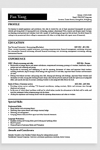 Elegant and Minimal Word Resume Template: Streamlined Design, Clear Layout, Professional Style