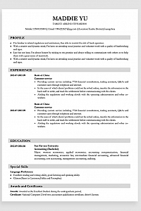 One-Page Fresh Black and White Word Resume Template
